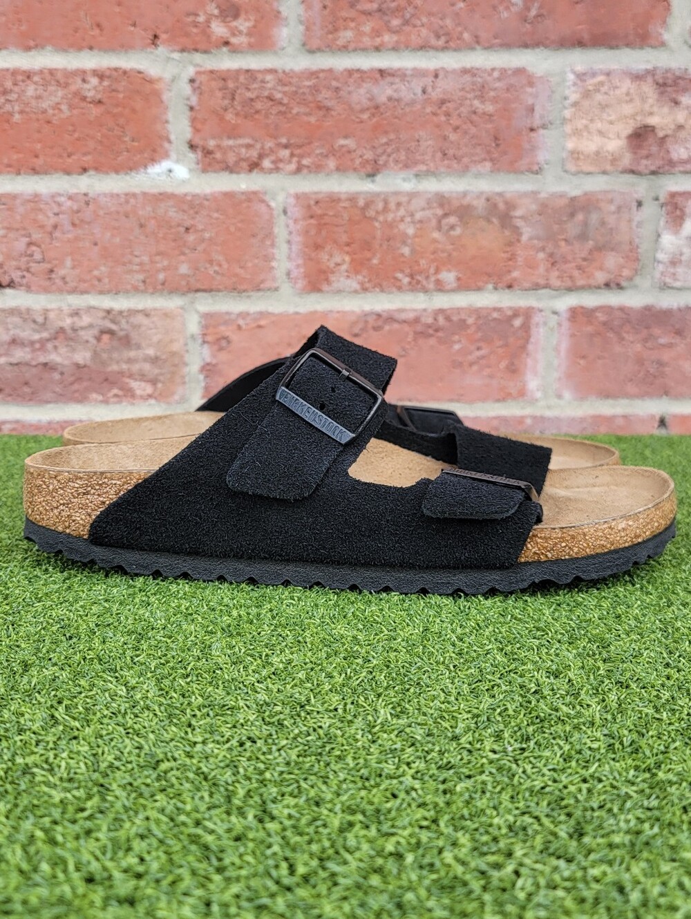 Birkenstock Womens Black Suede Two-Strap Slide Sandals - US Size 9M - Picture 5 of 10